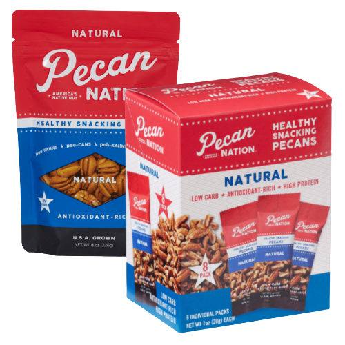 natural raw pecan box and pack
