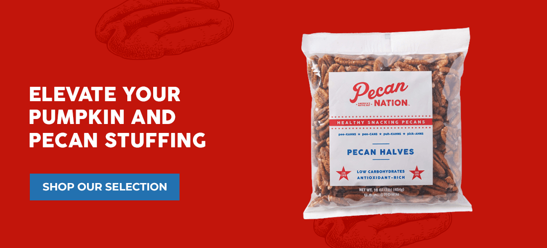 pecan halves in a bag