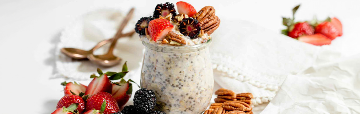 Maple Pecan Overnight Oats with Fruit