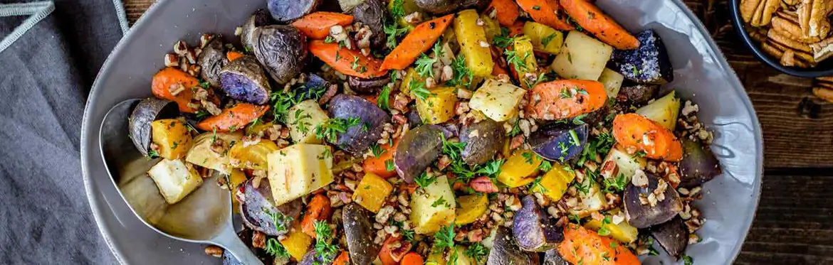 pecans with roasted vegetables
