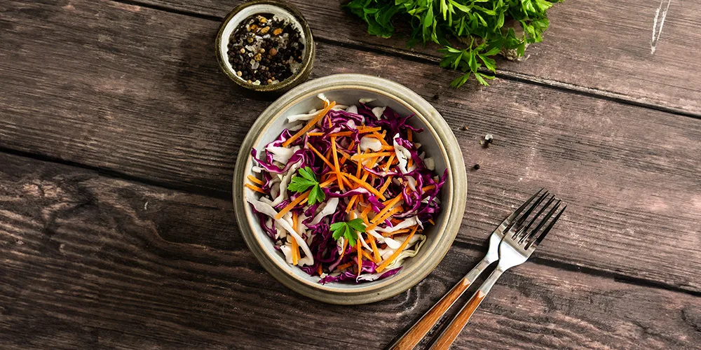 Pecan Tofu With Asian Slaw